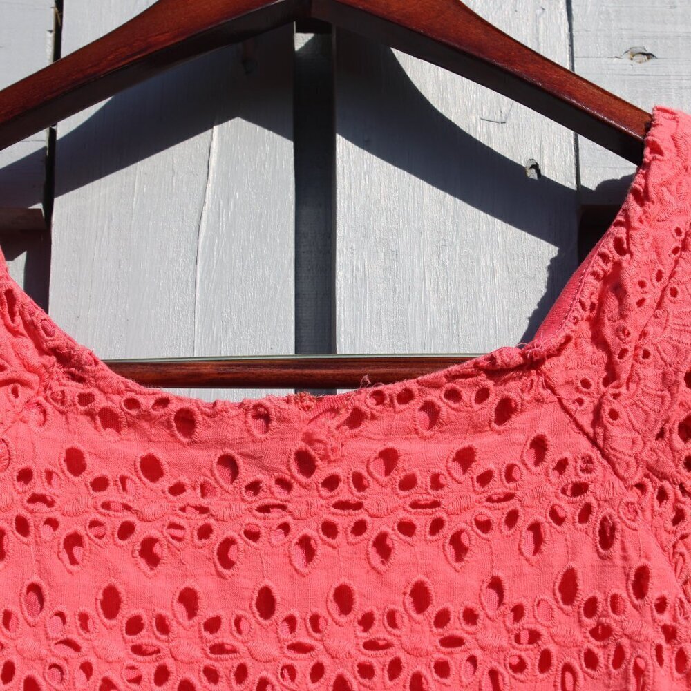 Rabbit Rabbit Rabbit Designs Coral Eyelet Dress โ Size 6 - Picture 7 of 8